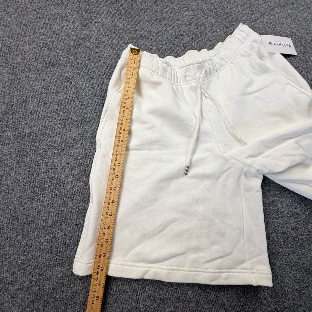 Athleta Coaster Luxe Recovery Shorts White Athletic Lounge Size M NEW - Picture 5 of 11